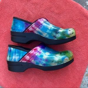 Dansko tie dye clogs size 40